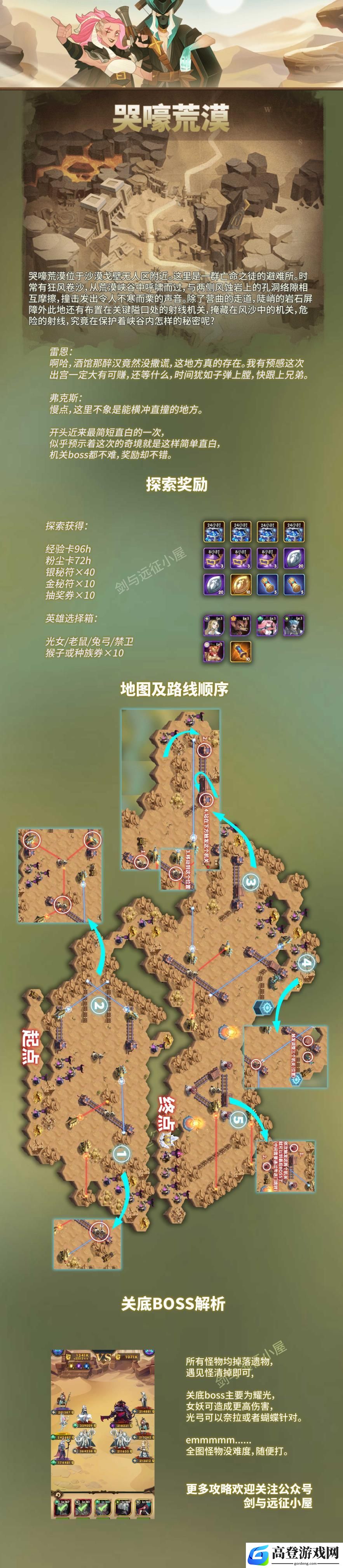 剑与远征哭嚎荒漠详细攻略 奇境探险详解