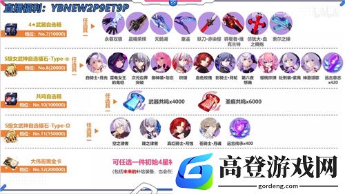 崩坏3周年庆福利初始S女武神选择