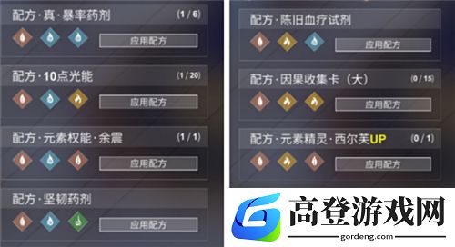 解神者x2乌洛波罗斯配方大全