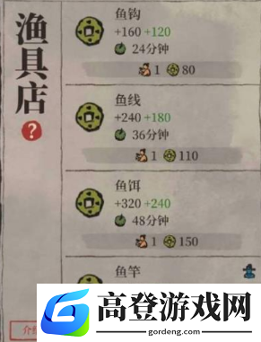 江南百景图渔具店收益比例